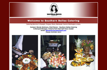 Southern Belles Catering website design